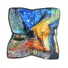 Tony&Candice 100% Silk Scarf Square Women 53*53CM  Scarves Ladies Ring&Wrap Oil Pattern Luxury Style  Soft Satin Neckerchief