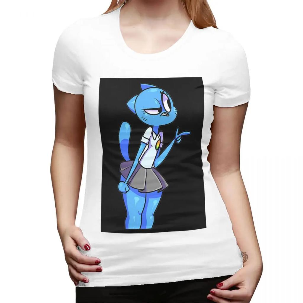 Nicole Gumball Watterson TShirt for Women ONeck Streetwear T Shirts Womens Short Sleeve Summer Clothes Tops