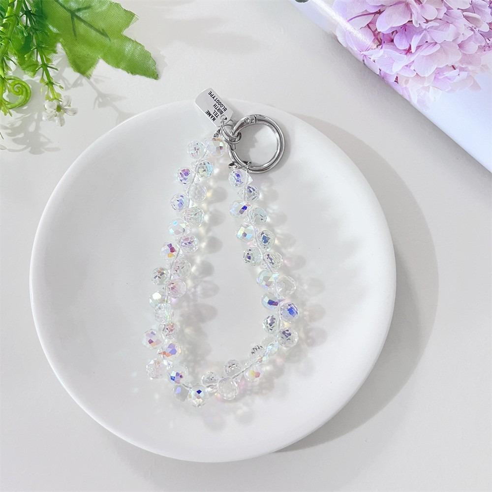 Glitter Crystal Bead Pendant Transparent Bag Pendant Stylish Wrist Crystal Chain  for Women Girls