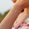 Bamoer Rainbow Color Enamel Heart Bracelet for Women Heart-shape 925 Silver Chain Bracelet Anti-allergy Jewelry SCB158