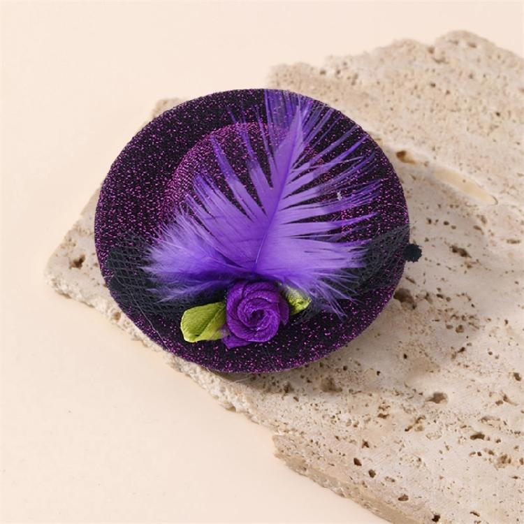 Mini Fascinator Hut Haarspange Mädchen Viktorianisches Themenparty Kostüm Haarnadel Haarschmuck Modische Haarteile