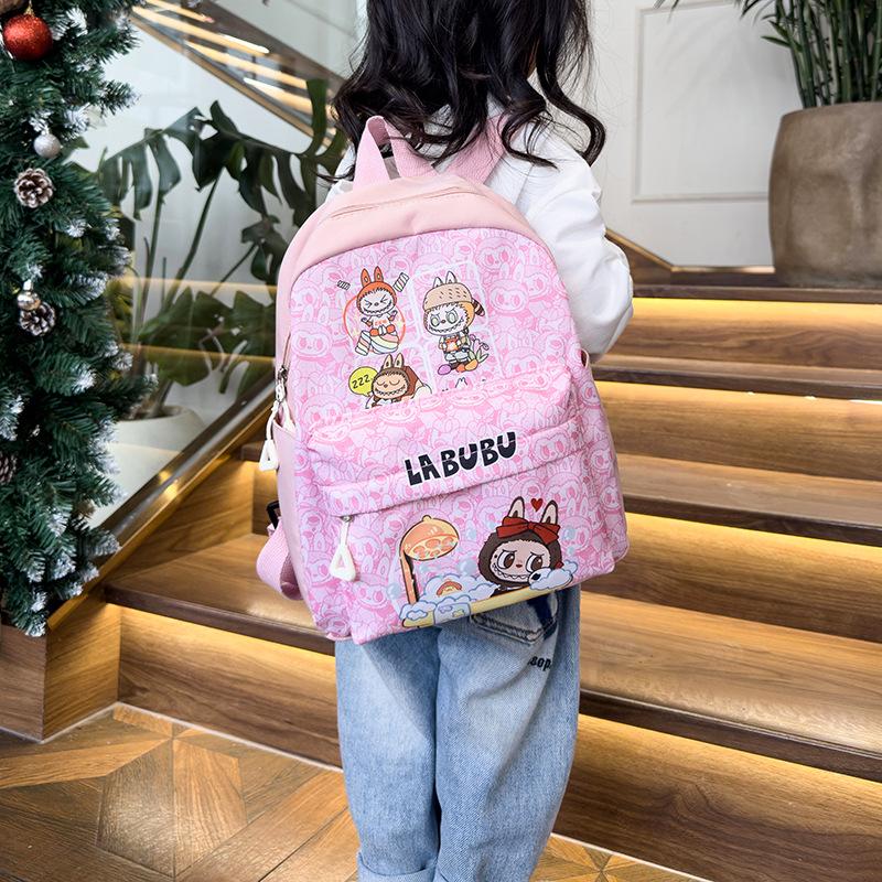 School Bag New Large-capacity Bag Labubu Cloth Cute Primary School Backpack Backpack School Bag