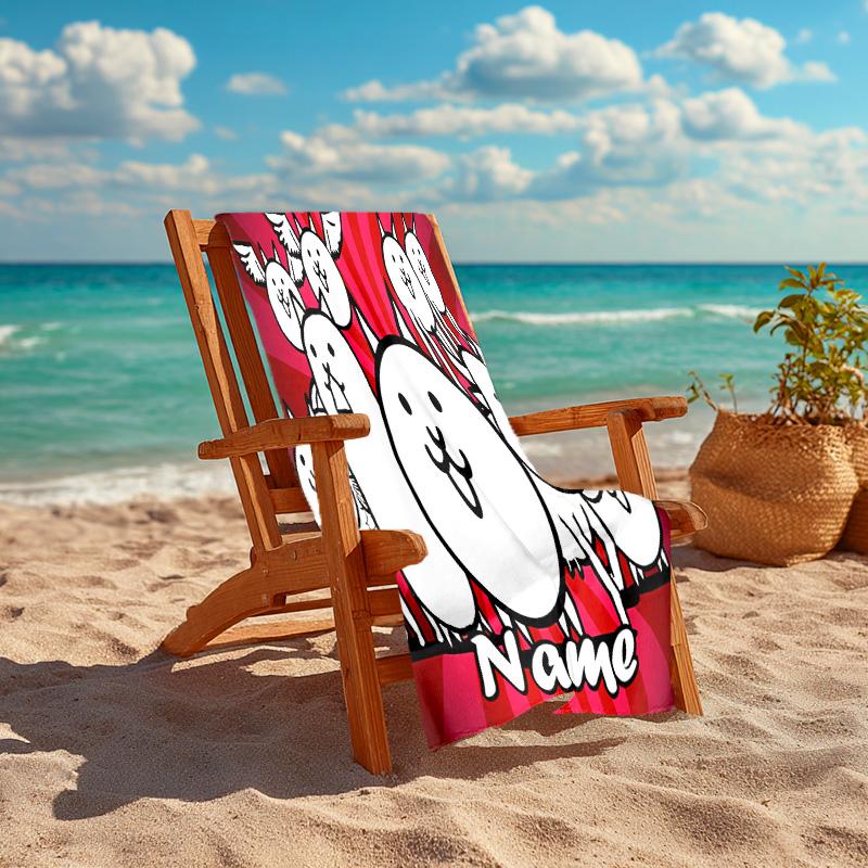 Personalized customized proof beach towel with The Battle Cats pattern - soft, absorbent,quick-drying,perfect swimming,camping&bathing