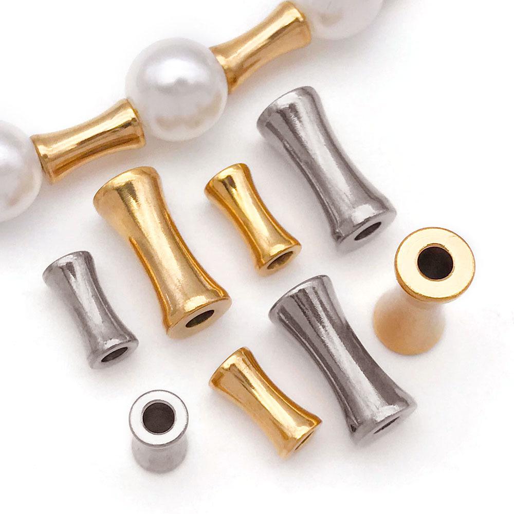 Stainless Steel Bamboo Joint Bead Spacer for DIY Jewelry