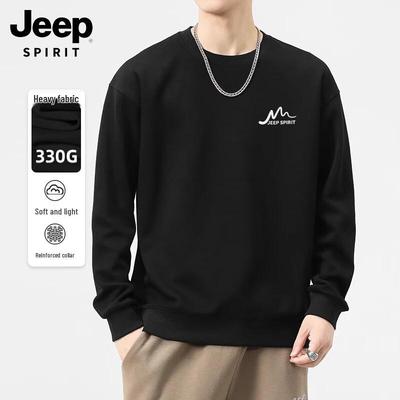 JEEP SPIRIT Men's Casual Round Neck Long Sleeve Sweatshirt
