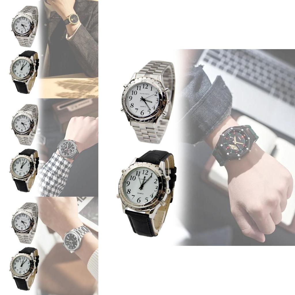 Sprechende Senioren-Berichtszeituhr mit Quarzwerk für sehbehinderte ältere Menschen