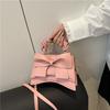 Women Simple Solid Color Bowknot Fashion Casual Crossbody Small Square Bag