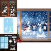 Christmas Static Cling Window Decals With White Christmas Snowman For Holiday Decor