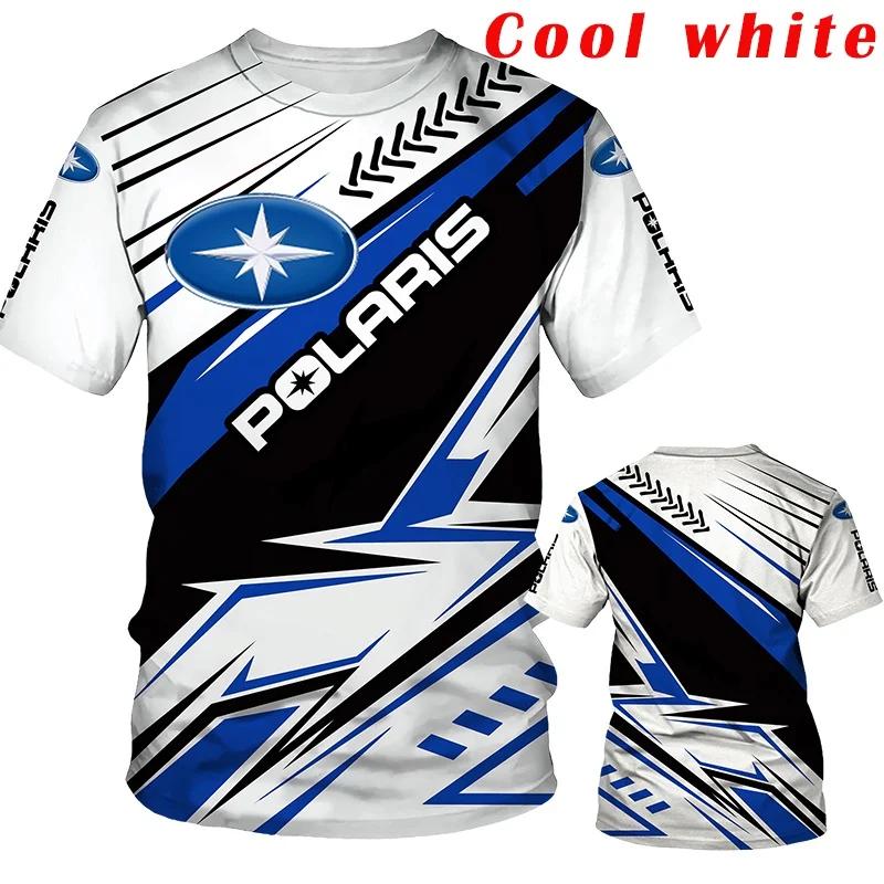New Hot Selling 3D Polaris Logo Racing T-shirt Cool Printed Neutral Racing Team Men's T-shirt