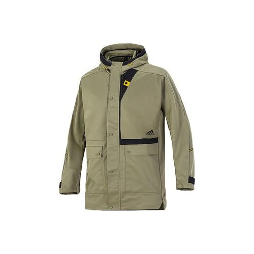 adidas Men s Multi-Pocket Hooded Long-Sleeve Jacket, Green зелёный