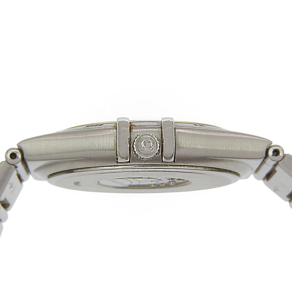 Omega Constellation Uhren 1512.30 weißes Zifferblatt Edelstahl Quarz Analoganzeige Damen Gebraucht