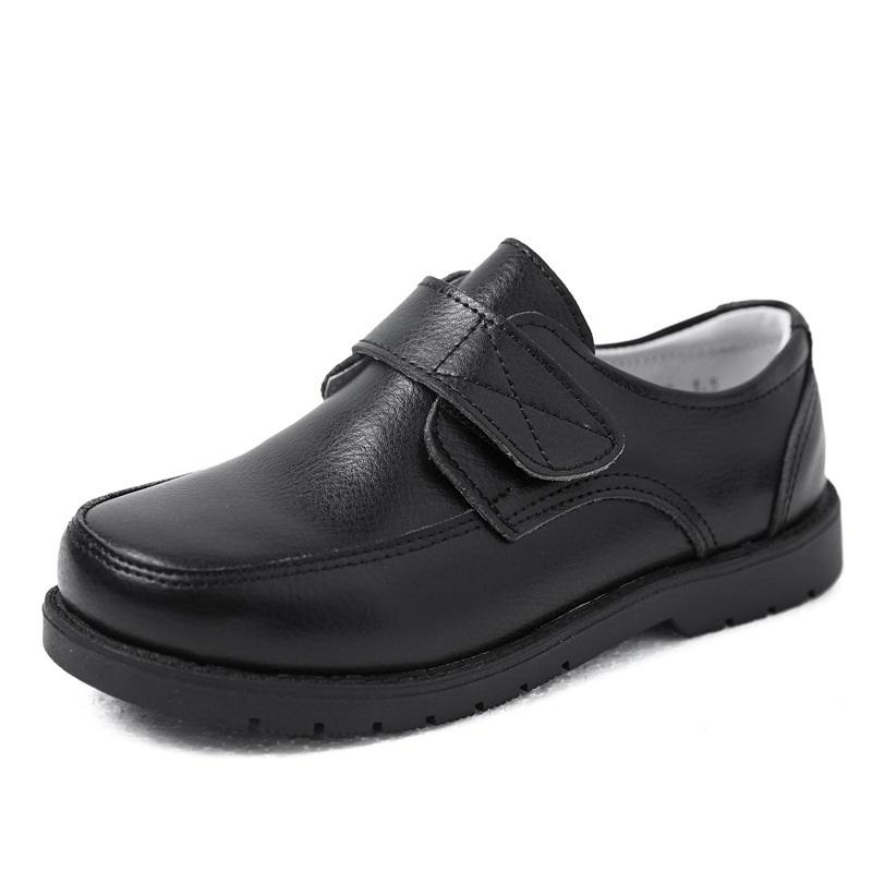 Newest Boys Black Leather Shoes Children Student Genuine Leather Dress Performance Spring Autumn Kids Shoes Baby A 26