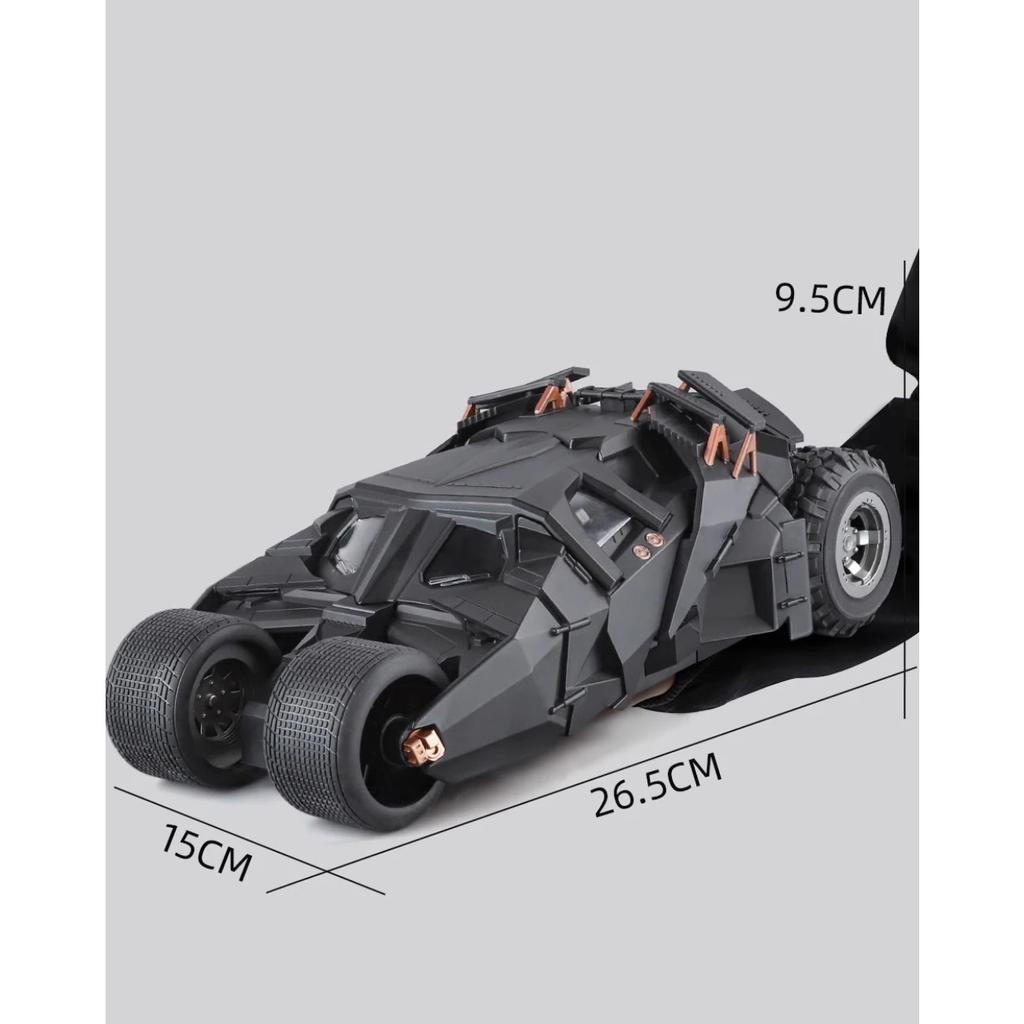 1/18 Classic Movie Car 2008 Bat-mobile Alloy Bat Sports Car Model Diecast Metal Race Combat Vehicles Model Sound Light Kids Gifts