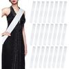 25Pcs White Sashes Blank Satin Sashes for Pageants Sublimation Blanks Sash To Decorate Plain 2026 Senior White Sash Birthday Sash for Women