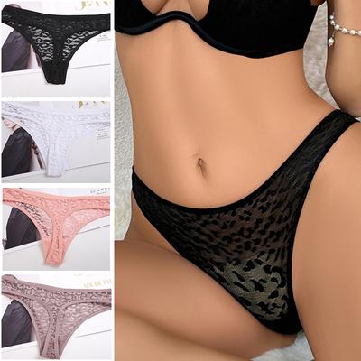 Damen Spitzenhöschen Hohl Halbtransparente Tangas M-XL Damen T-Back 40-70kg