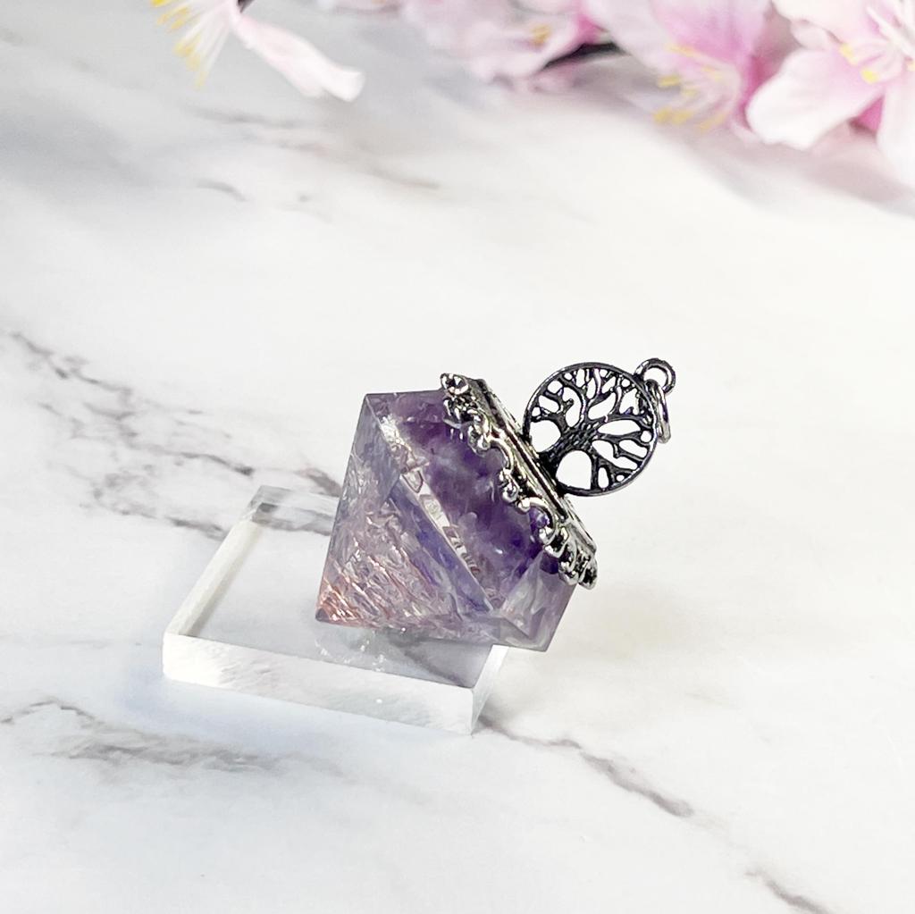 [Magic of Sedona] Diamond-Shaped Orgonite Pendulum (Lapis Lazuli) World Tree Pendulum, Power Stone, Dowsing, Divination, Orgone Power