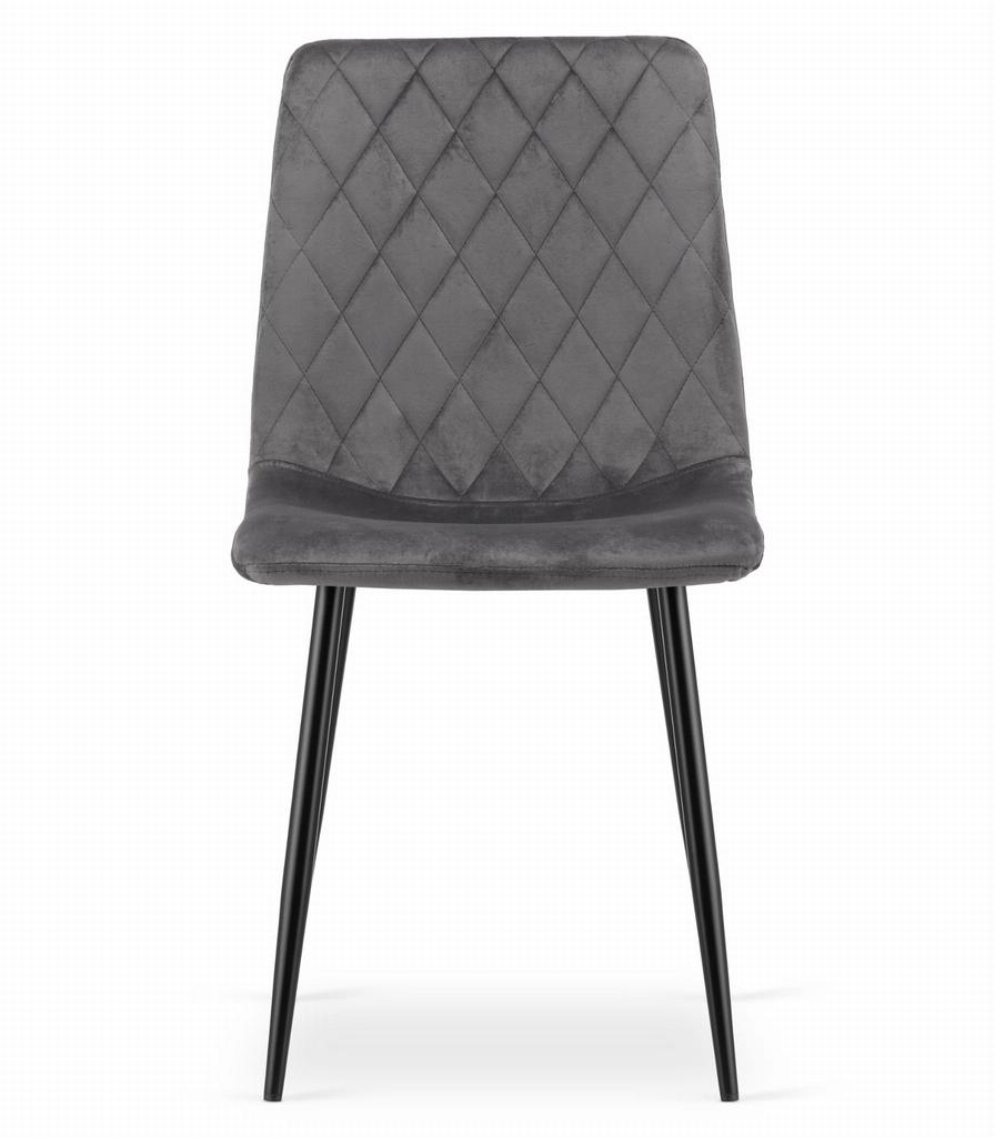 TURIN Stuhl - dunkelgrauer Samt x 2
