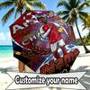 Custom Name Personalized Arsenal F.C Print Umbrella, Auto Open Close, 8‑Rib Sturdy Frame, Commute Camping Hiking Use, Birthday Gift