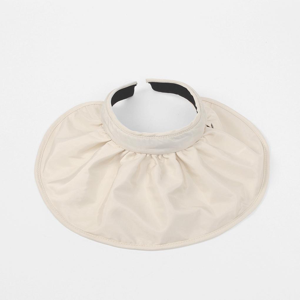 Two-way roll-up hairband sun cap wide-brimmed round hat