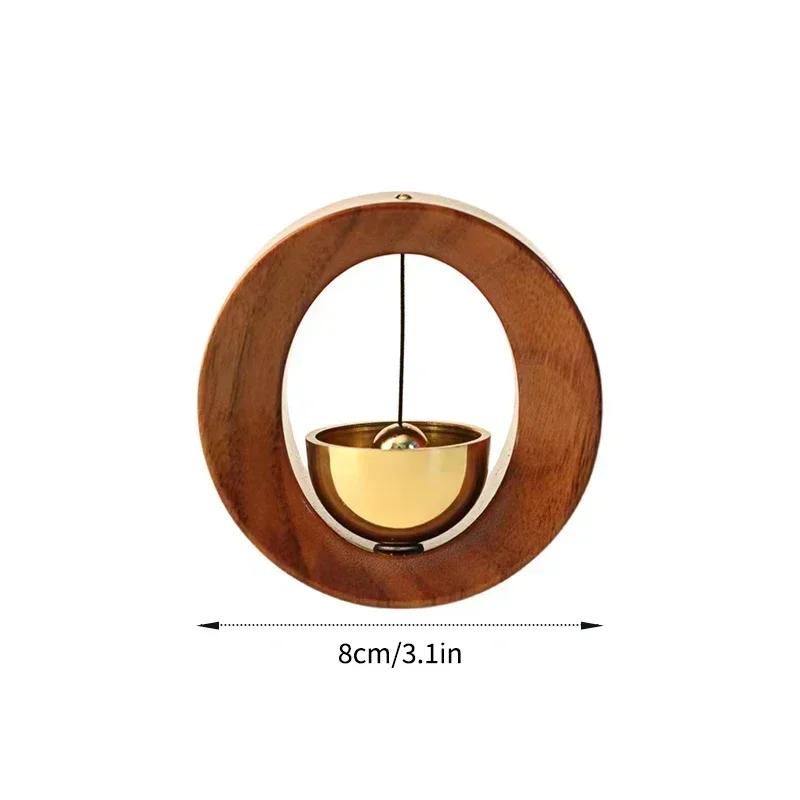 Japanese Wooden Wind Bell Door Bell Wall Decoration Wind Chime Bell Decorating Vintage Doorbell Wind Bell Home Opening