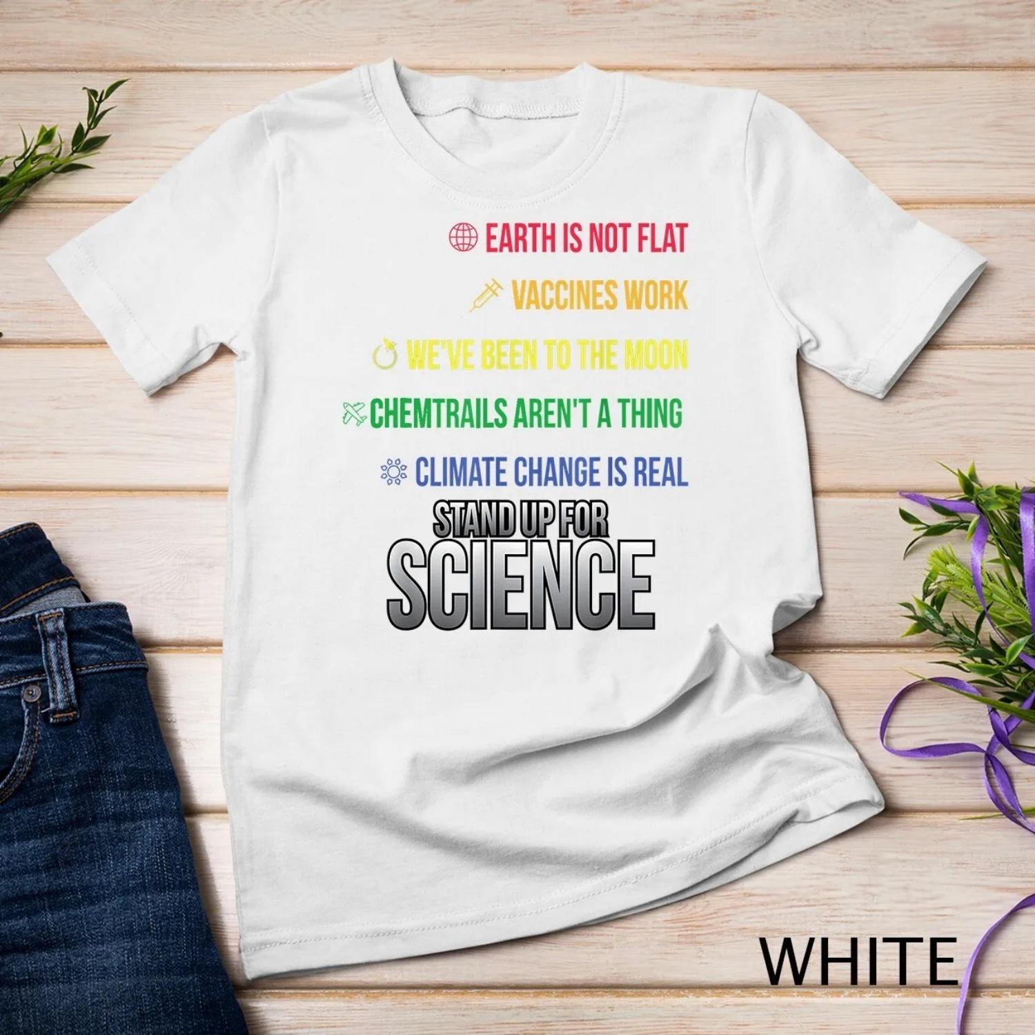Earth Is Not Flat Science Day Educational T Shirt S