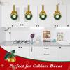 Yousheng 6 Pcs Small Christmas Wreath with Ribbon Artificial Cabinet Wreath with Red Berries Pine Cones for Home Kitchen Window Door Decor