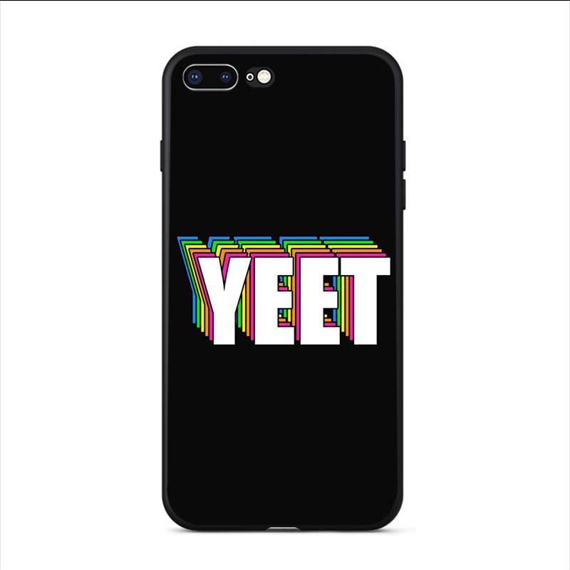 Funny YEET OR BE YEETED Meme Black Soft TPU Phone Case Covers for iPhone 8 7 6 6S Plus 5 5S SE 2020 XR X XS MAX Coque Shell Capa