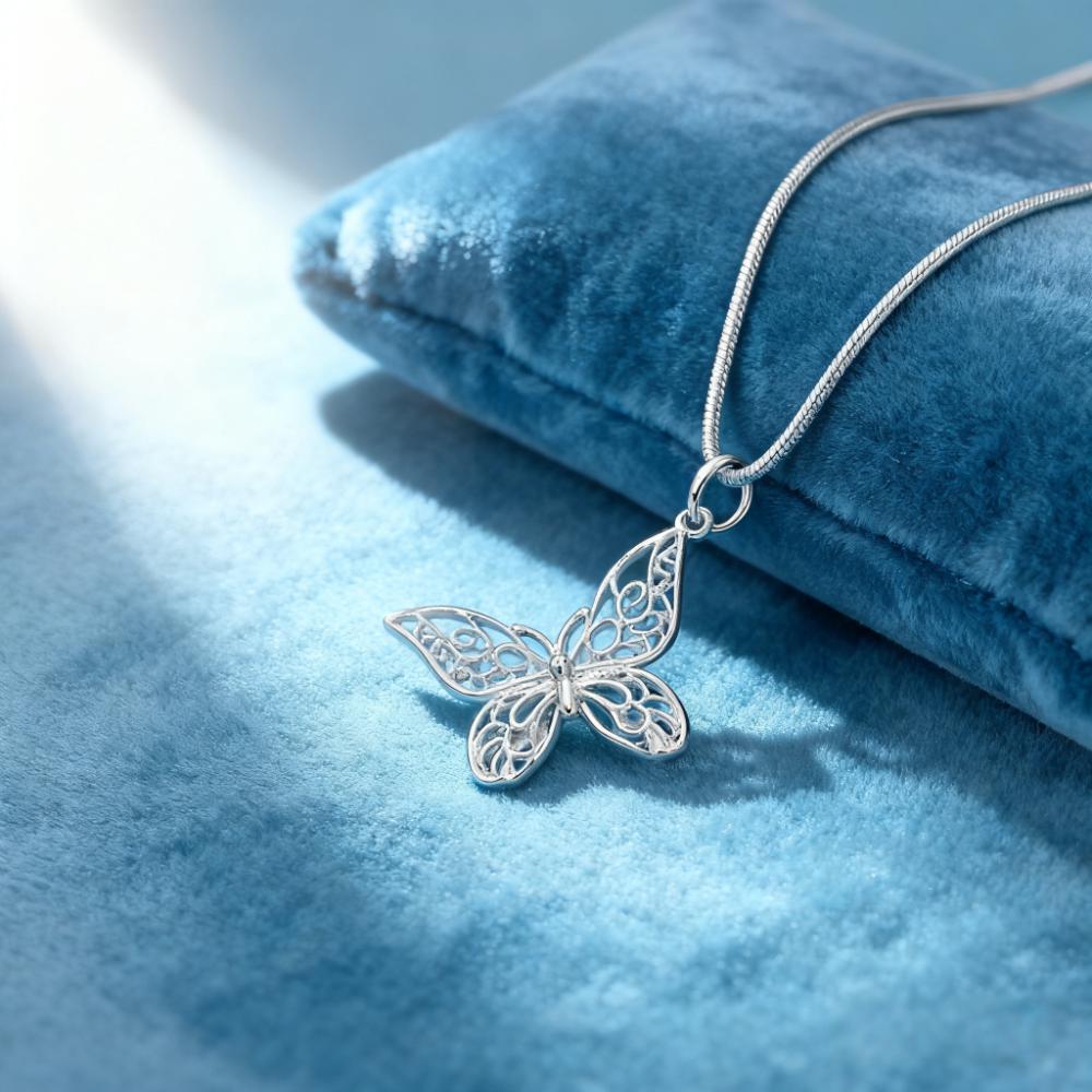 Модный k-pop Медный индивидуальный кулон-бабочка Уличные универсальные украшения для женщин Свадебная вечеринка подарок DIY Аксессуар 45cm 18inch