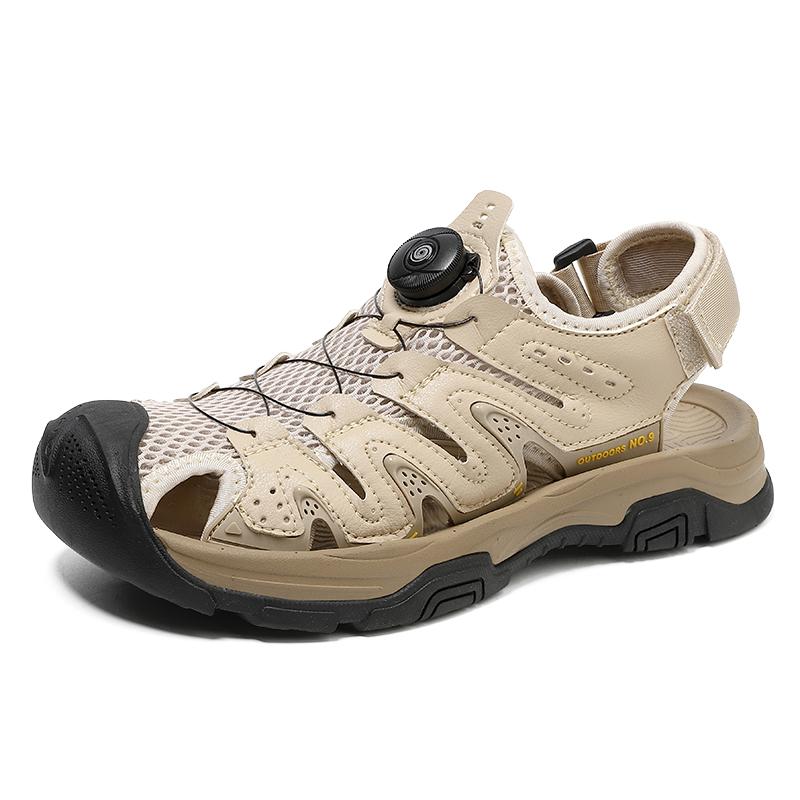 Fashion Breathable Leisure Walk Men's Sandals Fashion Hollow Out Mesh Shoes Quick Dry Man Wading Aqua Shoes Comfortable Men Summer Shoes