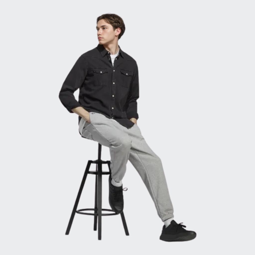 adidas ALL SZN French Terry Hose Mittelgrau Heather Herren Streetwear IC9773