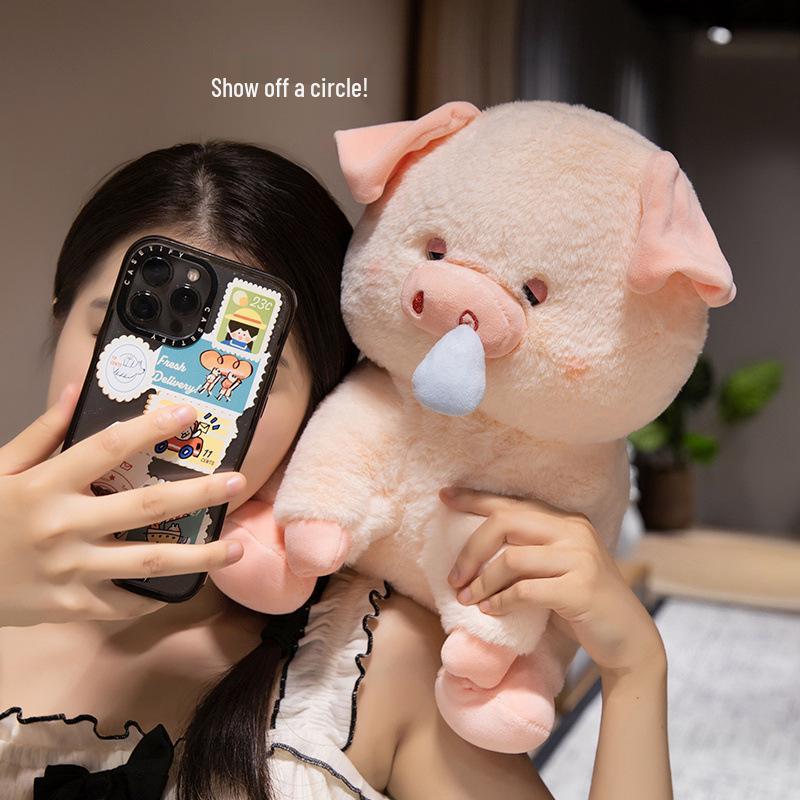 Snotty Pig Doll: Plush Pull-Out Piggy Toy - A Fun, Amusing Gift for Kids & Girls