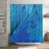 Blue Feather Shower Curtain Modern Stylish Bath Decor for Home Decoration Waterproof Fabric Available in Various Sizes Free Sh