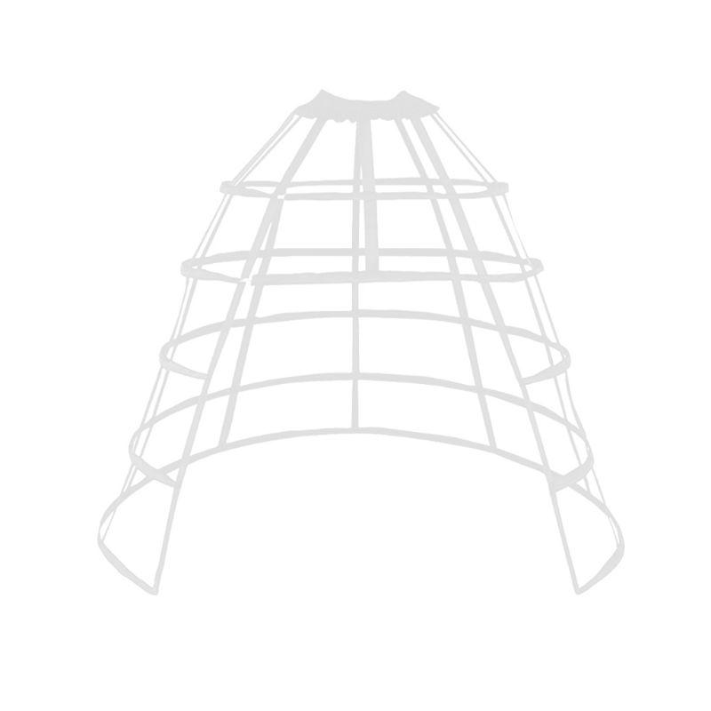 Hollow Petticoat Underskirt Ruffled Crinoline Skirt Bird Cage Boned Skirt Support Petticoat Girls Cosplay