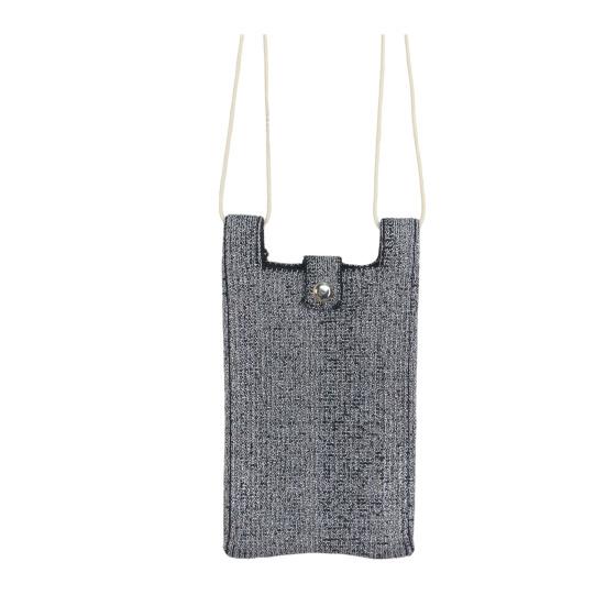 Knitted Mobile Phone Bag Solid Color Shoulder Bag Crossbody Sling Bag with Adjustable Strap for Street Daily Outings Travel Commuting