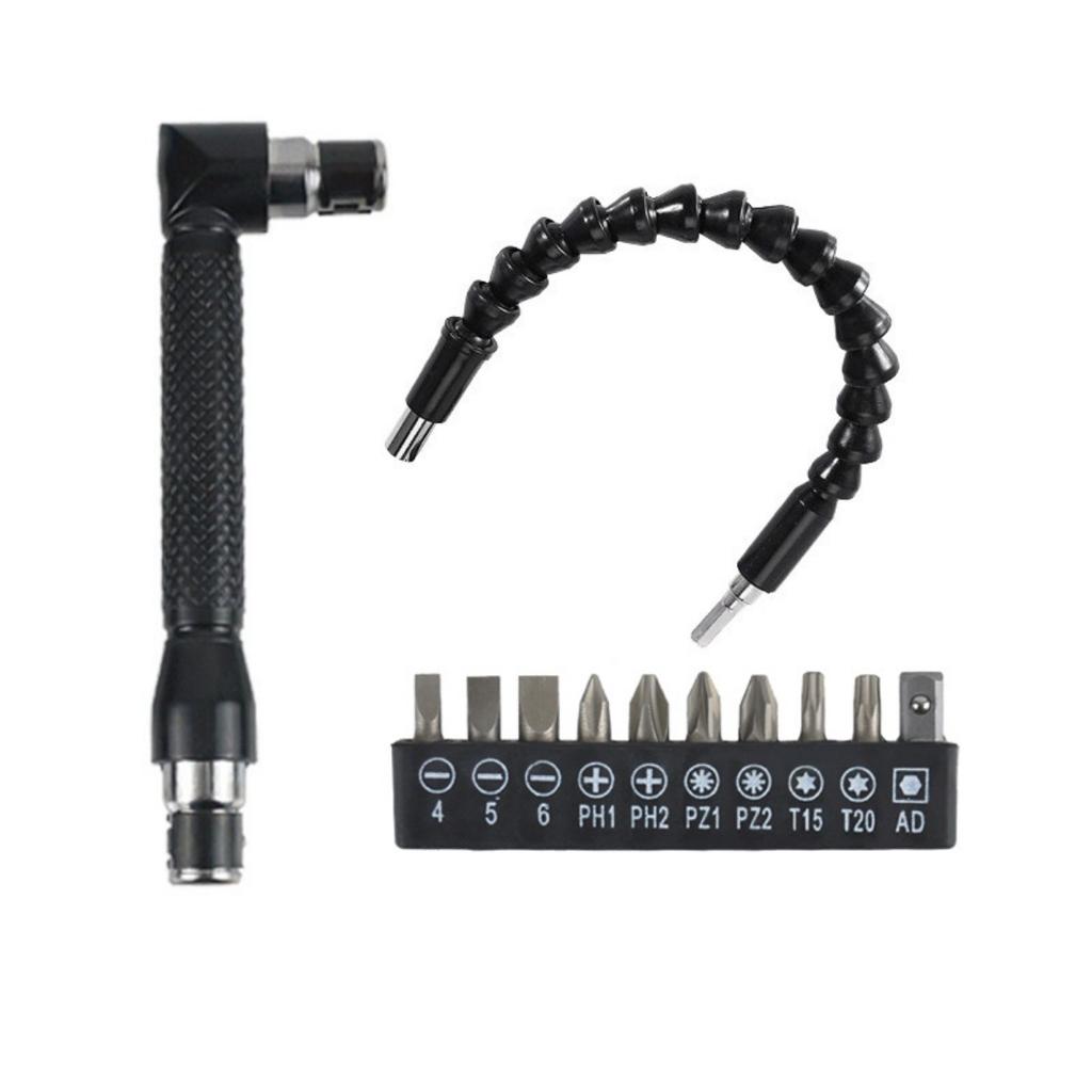 105 Degree Screwdriver Corner Cutter, 360 Degree Universal Joint Rod, Colored Steel Ball Joint Rod Combination Set