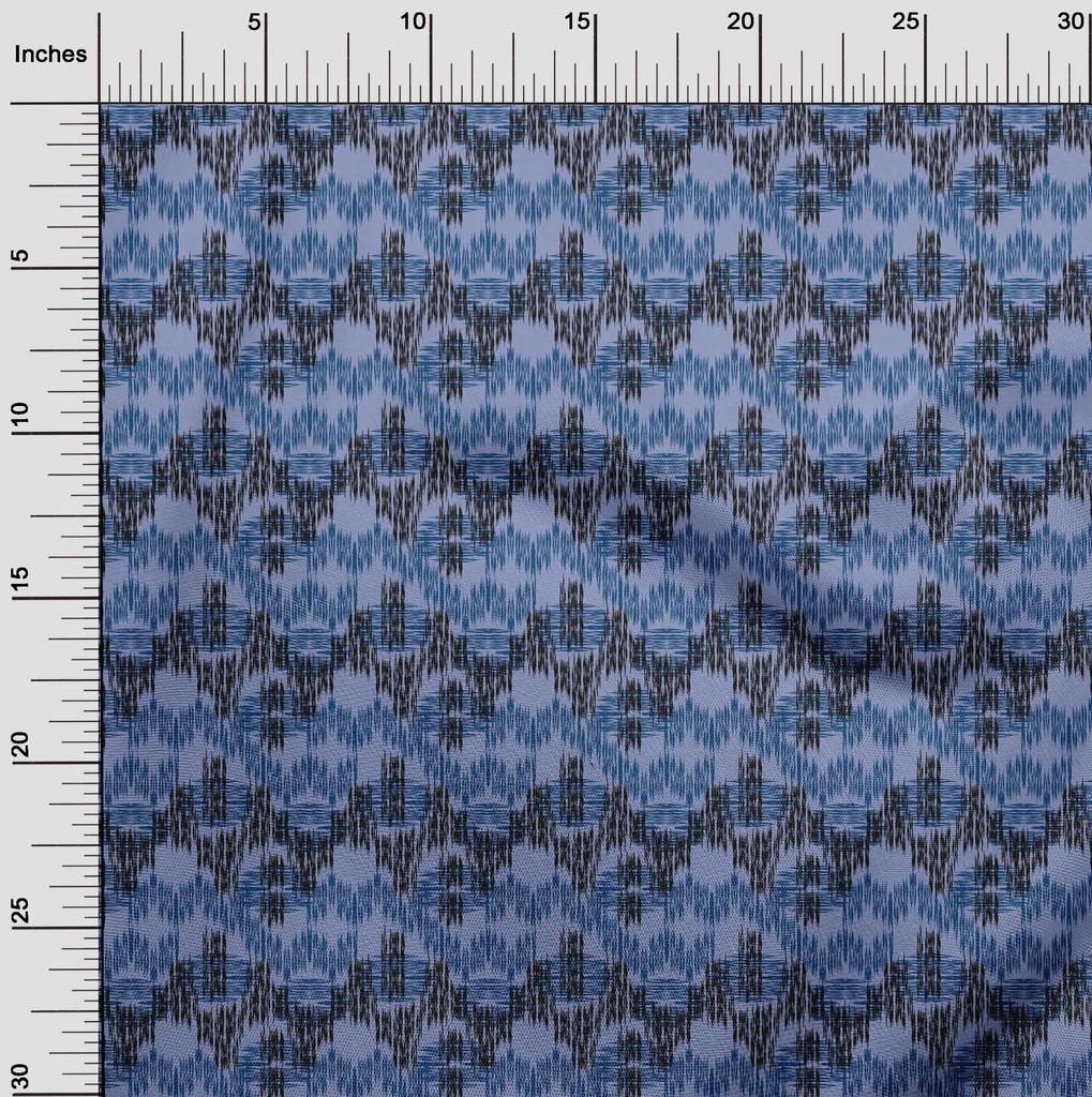 oneOone Cotton Flex Fabric Chevron Ikat Print Fabric BTY 40 Inch Wide