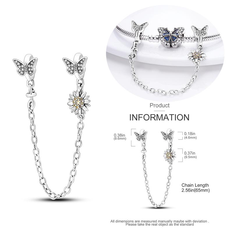 New Copper Star Moon Peach Heart Safety Chain Charm Beads Suitable For Pan Bracelets Diy Women'S Jewelry Gifts