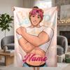 Abby Custom Flannel Blankets Soft Warm Cozy Throws for Home Decor Holiday Gifts