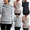 Luxurious Womens Off The Shoulder Sweatshirts Sweater With Timeless Winter Warmth