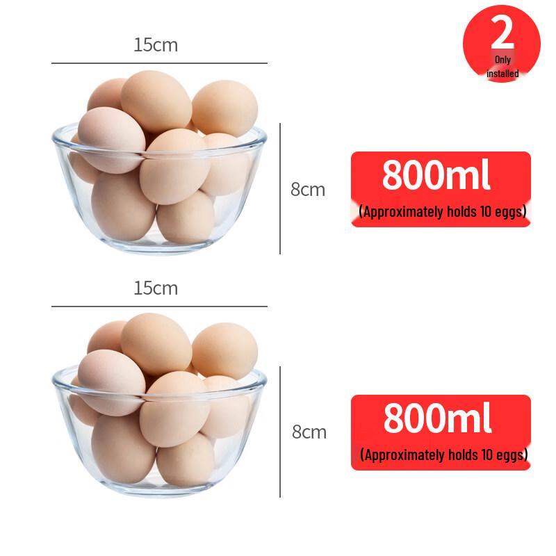 ZISIZ Glass Salad Soup Bowl