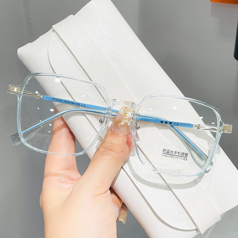 Retro Square Anti-Blue Light Glasses For Women Stylish Clear Frame Anti Radiation Myopia Glasses -1.0-1.5-2.0-2.5-3.0-3.5-4.0