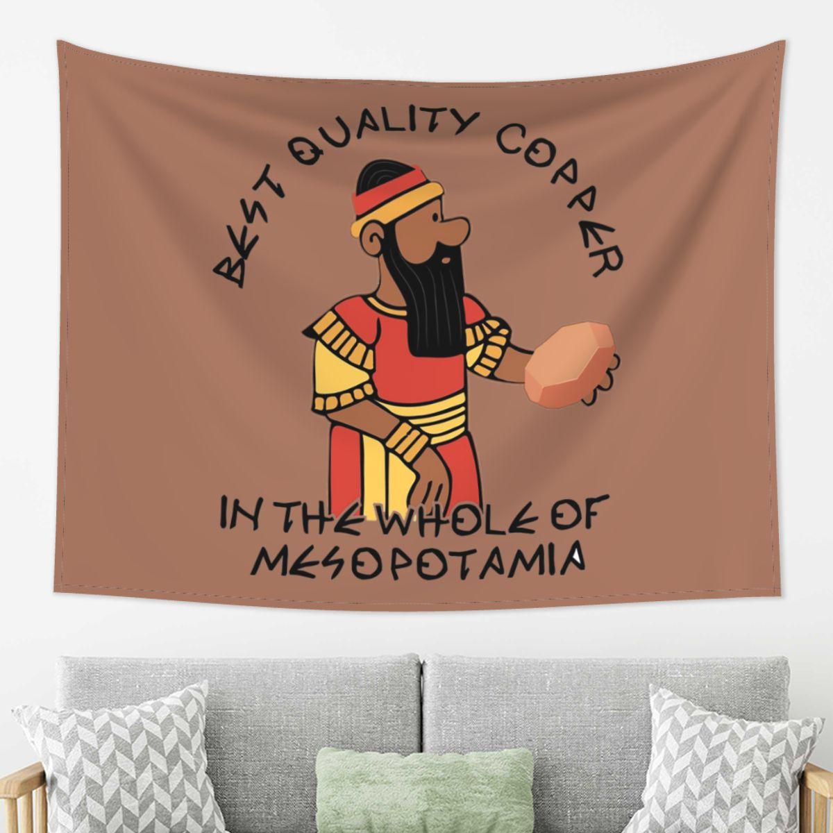 EA Nasir Complaint Tablet Copper Merchant Tapestry Wall Hanging Aesthetic Home Decoration Tapestries for Living Room Bedroom 74x94cm(29x37in)