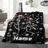 Christmas Skeletons Home Custom Blankets Cozy Soft Lightweight Multipurpose Blanket For Picnics Sofas Offices Beds Living Rooms Perfect Gift For