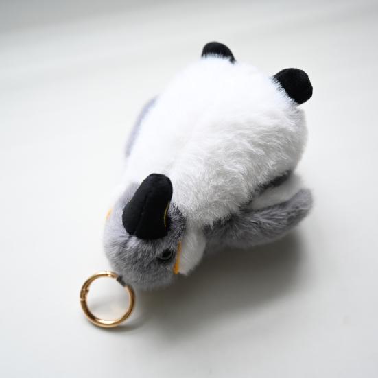 Realistic Penguin Plush Keychain with Metal Ring Soft Stuffed Animal Doll Cute Bag Accessory Stress Relief Gift for Kids Zoo Lovers