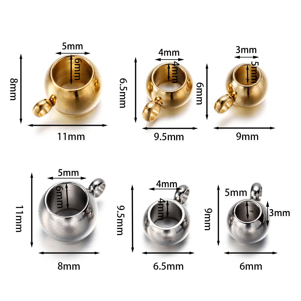 20Pcs/Lot Stainless Steel Charms Pendant Spacer Beads Jewelry Connector Bracelet Accessories For DIY Necklace Jewelry Making