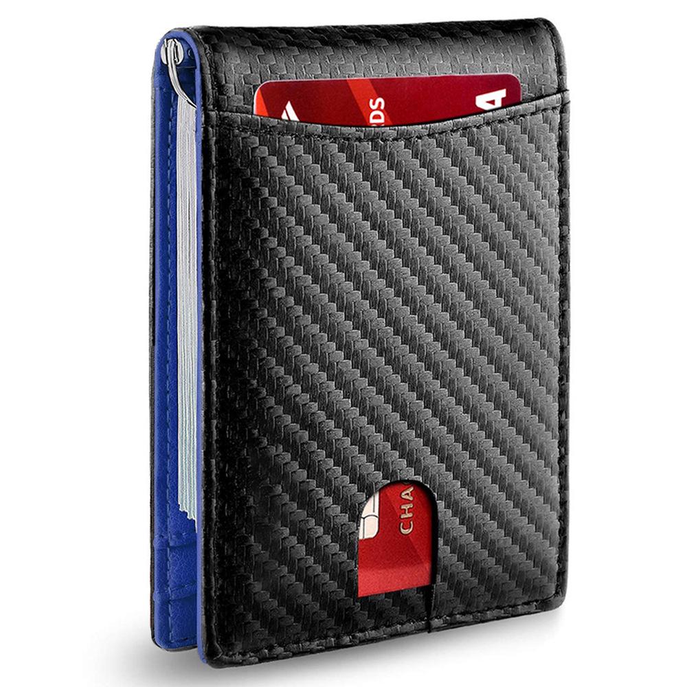 Cross-border RFID Carbon Fiber Minimalist Wallet with Multi-Card Slots