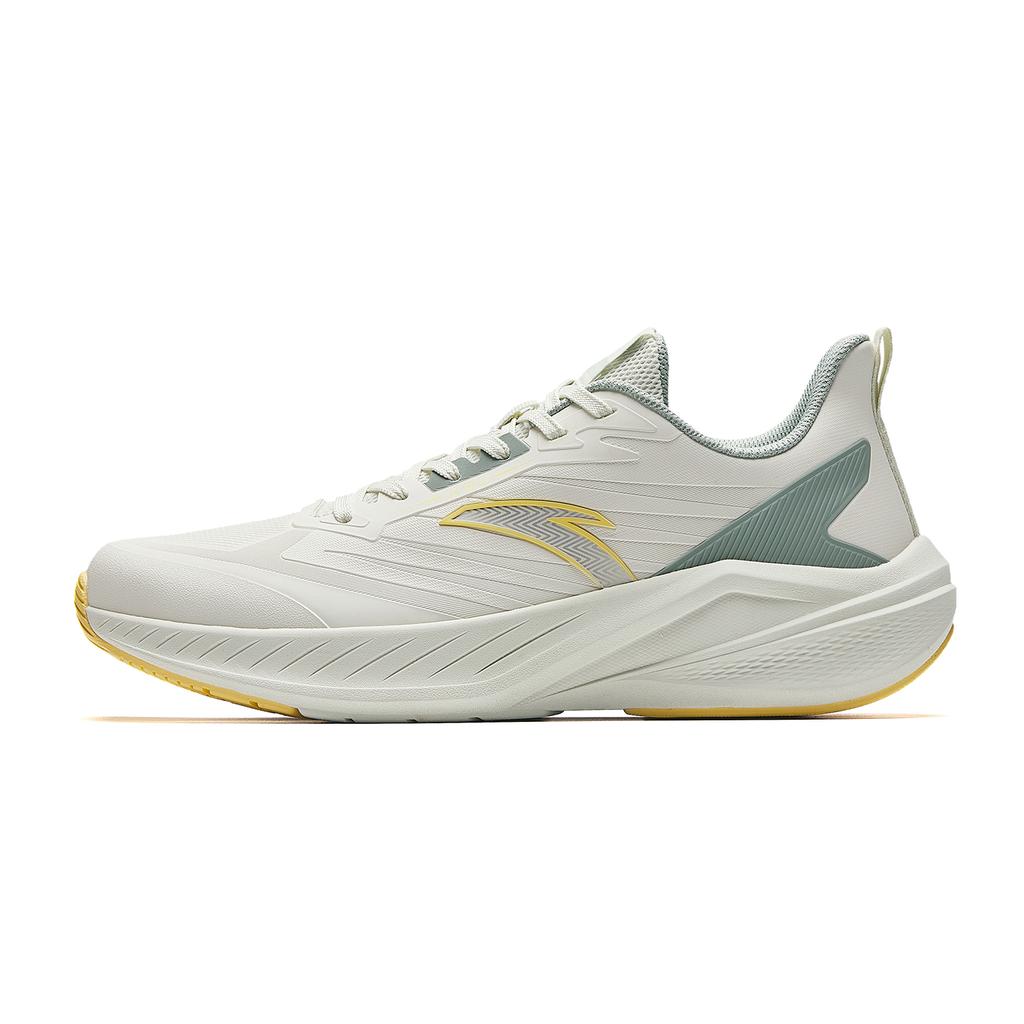 Anta Lingfeng Fabric Shock Absorbing Lightweight Low Top Running Shoes Men sneaker Pure-White Hydroxyl-Green Sugar-Pear-Yellow 912545501-3