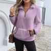 Women's Fall Hooded Sweatshirts Long Sleeve Half Zip Cropped Hoodies Pullover Winter Fashion Clothes