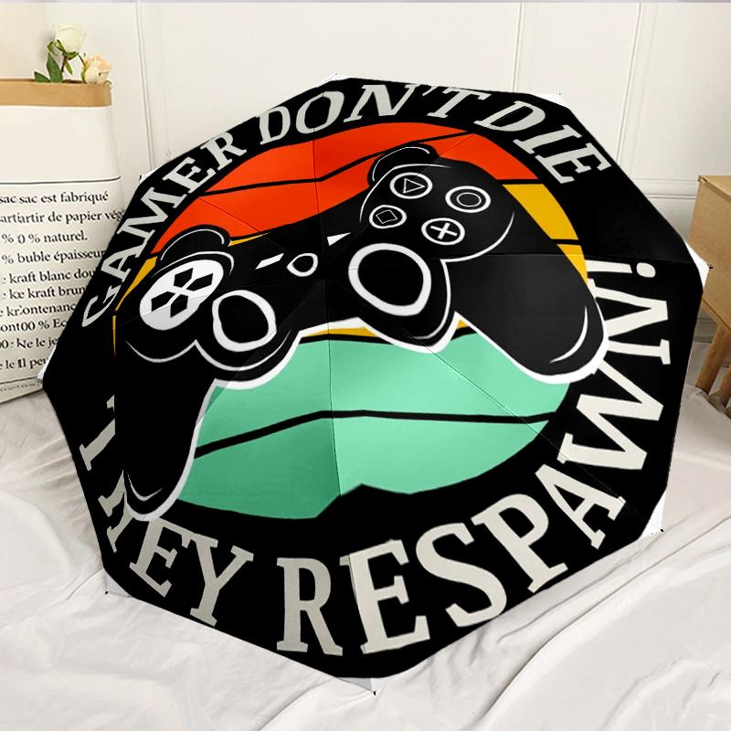 Energetic Gaming Controller 8-Frame for Travel, Camping, Casual Lightweight Portable Umbrella, Essential for Every Family Holidays Birthday Gift