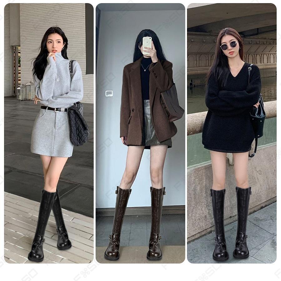 Long leg knight boots for women 2026 new autumn and winter styles look slim and tall below the knee